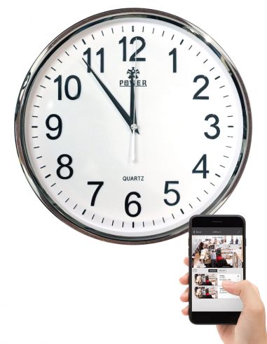 Horloge avec caméra de surveillance...