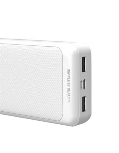 Powerbank blanche double entrée/sortie
